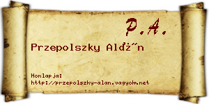 Przepolszky Alán névjegykártya